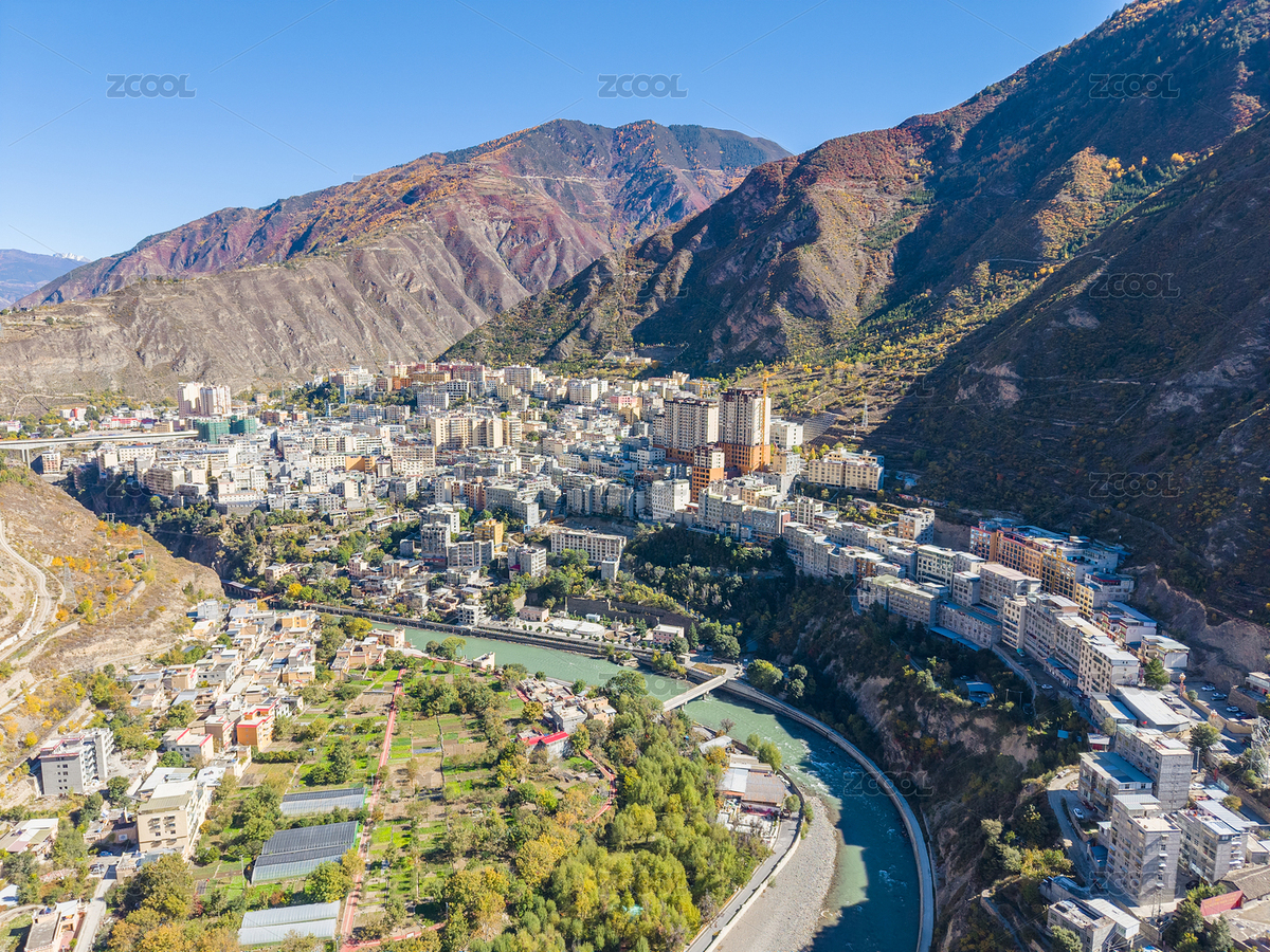 四川阿坝州小金县城市风光航拍（主预览-12456444） - 未分类 - 站酷设计师指尖创意原创素材 - 站酷ZCOOL