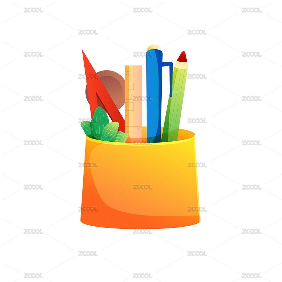 矢量開學(xué)季文具筆筒（主預(yù)覽-675494） - 未分類 - 站酷設(shè)計(jì)師Z53689627原創(chuàng)素材 - 站酷ZCOOL