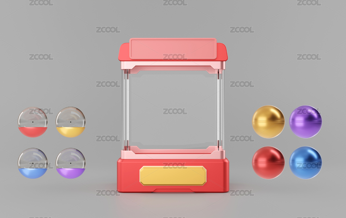 透明玻璃的活動游戲抽獎機(jī)和彩球扭蛋機(jī)組合（主預(yù)覽-7932690） - 未分類 - 站酷設(shè)計師imve原創(chuàng)素材 - 站酷ZCOOL
