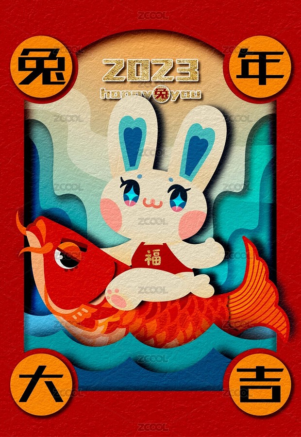 兔年大吉（主預(yù)覽-1034594） - 未分類 - 站酷設(shè)計(jì)師shakin原創(chuàng)素材 - 站酷ZCOOL
