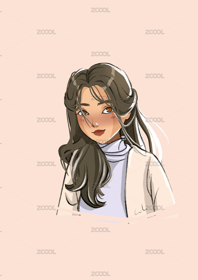 美丽的女性人物动漫插画（主预览-7976369） - 未分类 - 站酷设计师David__Z原创素材 - 站酷ZCOOL