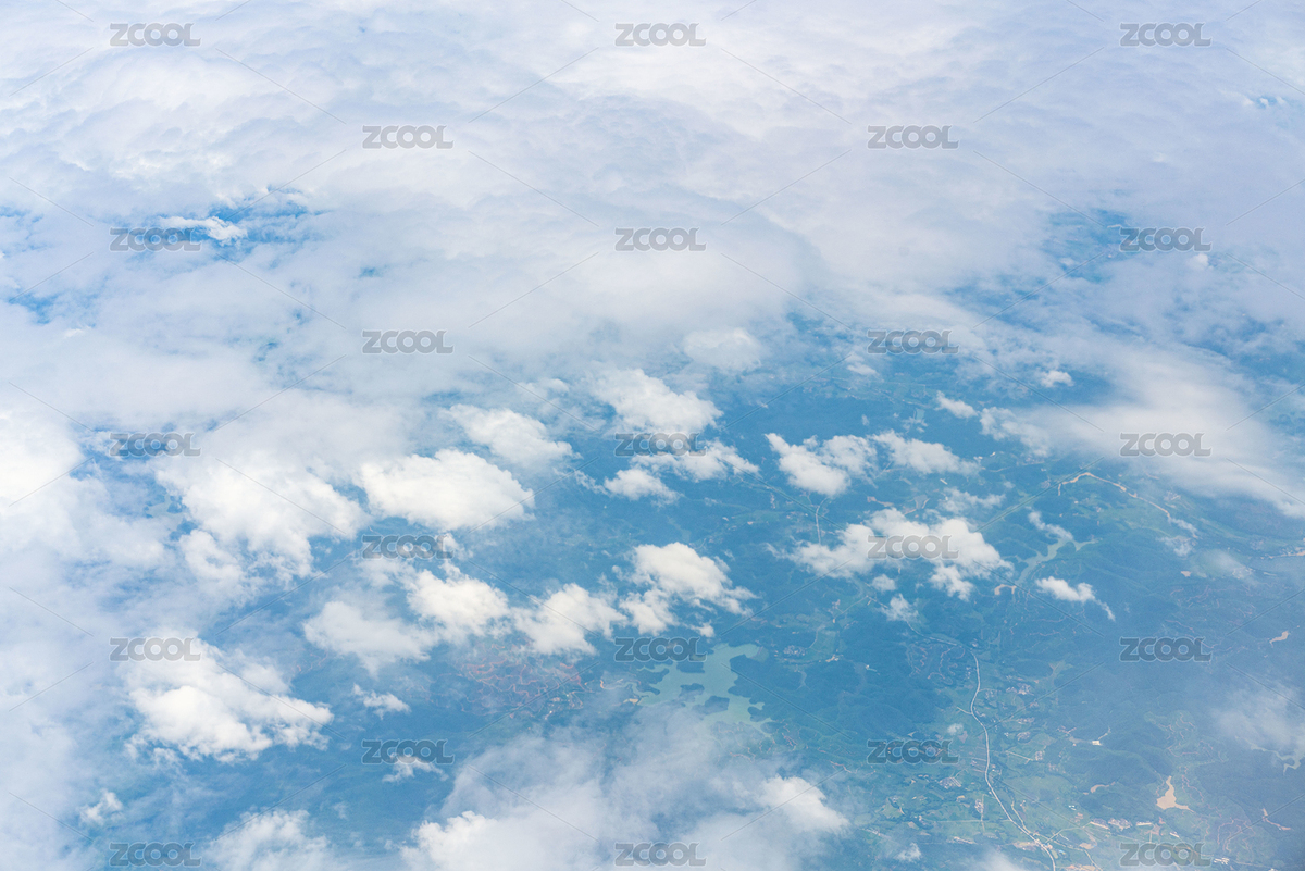 在高空中俯拍蓝天白云和地景（主预览-8734071） - 未分类 - 站酷设计师allenchen214原创素材 - 站酷ZCOOL