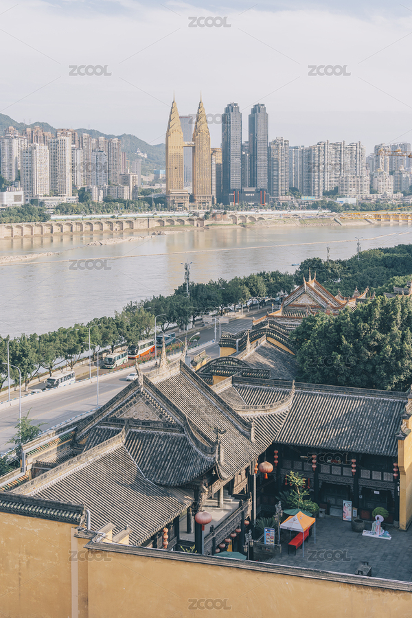 重庆湖广会馆与沿江高楼建筑群（主预览-8606417） - 未分类 - 站酷设计师BrokenArcs原创素材 - 站酷ZCOOL