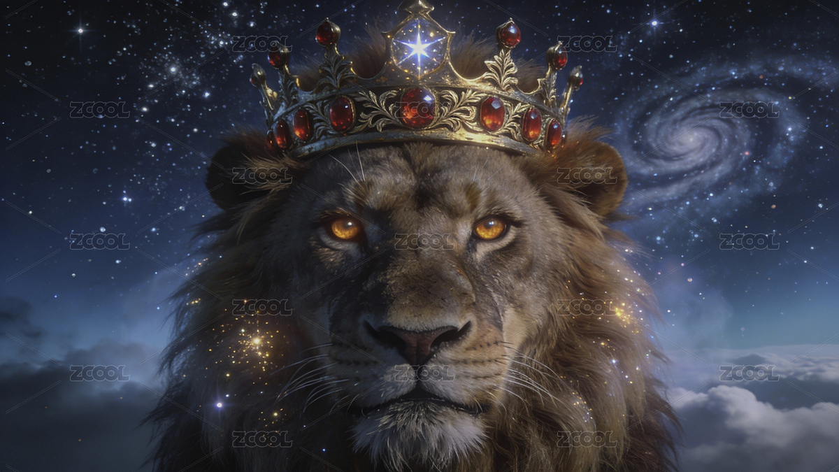 星空下的獅王藝術(shù)插畫壁紙背景（主預(yù)覽-12741137） - 未分類 - 站酷設(shè)計(jì)師旋木與光影原創(chuàng)素材 - 站酷ZCOOL