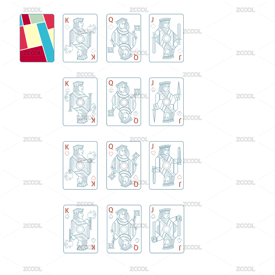 撲克牌正背面（主預(yù)覽-4702020） - 未分類 - 站酷設(shè)計(jì)師小孔學(xué)姐原創(chuàng)素材 - 站酷ZCOOL
