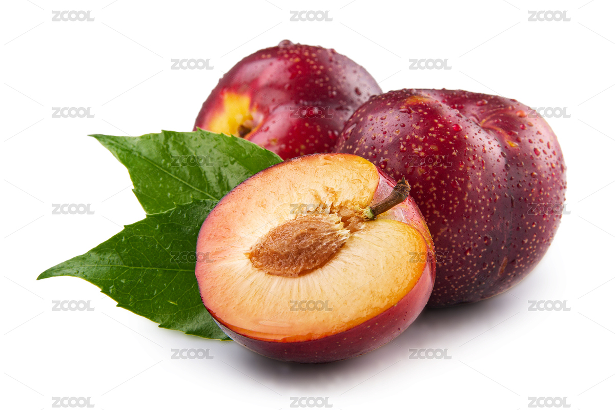 智利花李整個和切開果肉帶綠葉子白底（主預(yù)覽-6720348） - 未分類 - 站酷設(shè)計師JSantse原創(chuàng)素材 - 站酷ZCOOL