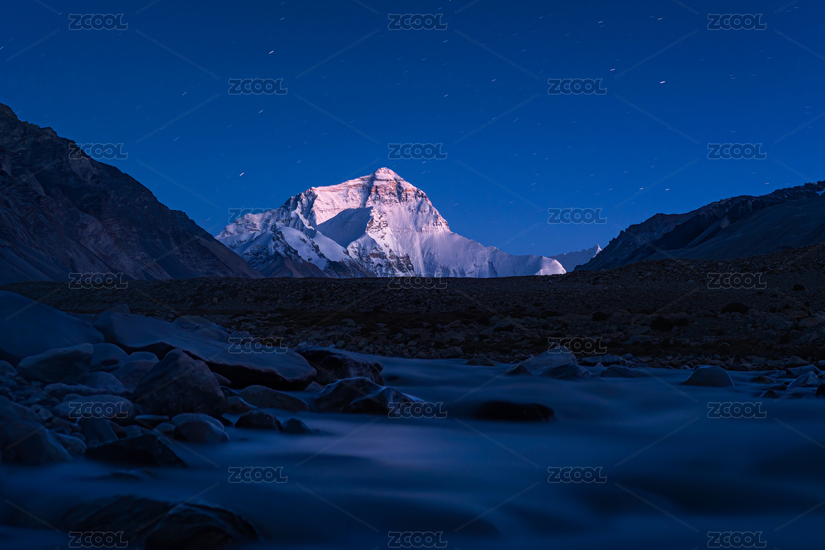 中国西藏珠穆朗玛峰蓝调时刻（主预览-8091734） - 未分类 - 站酷设计师huiyi021210原创素材 - 站酷ZCOOL