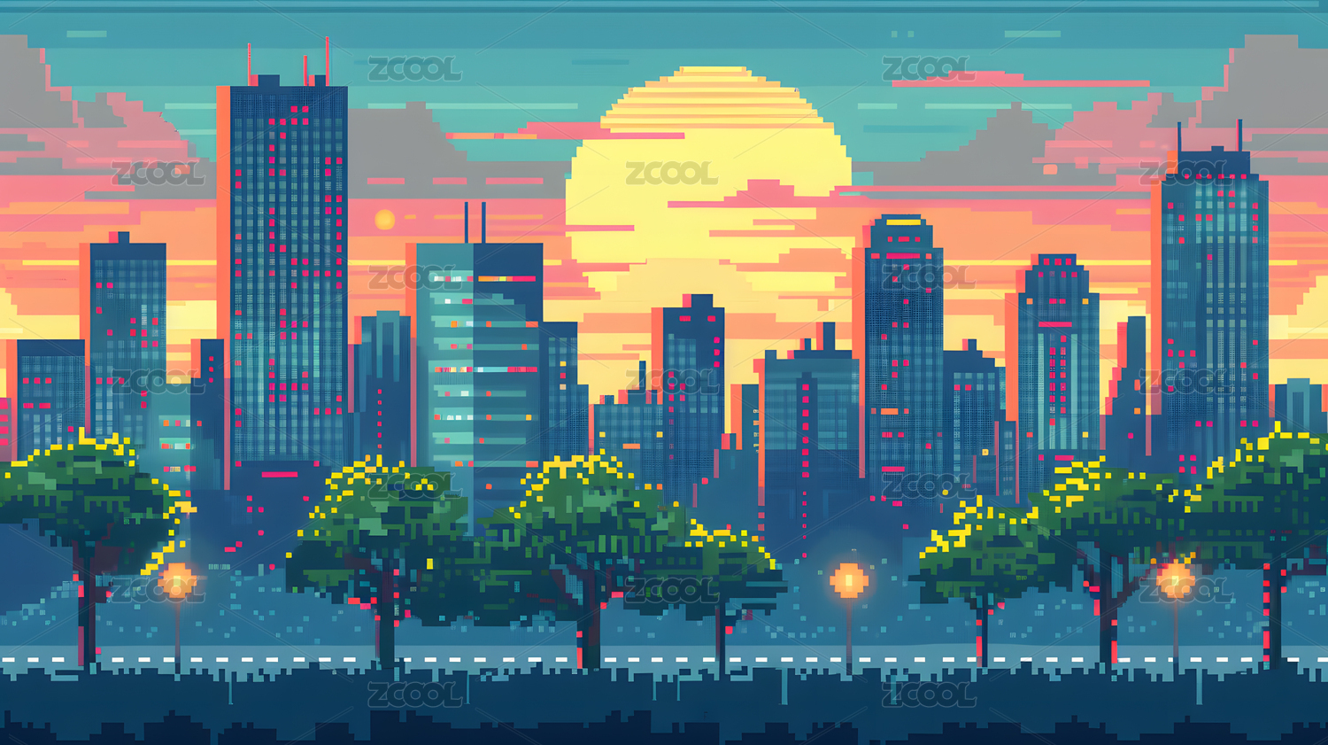 城市像素画