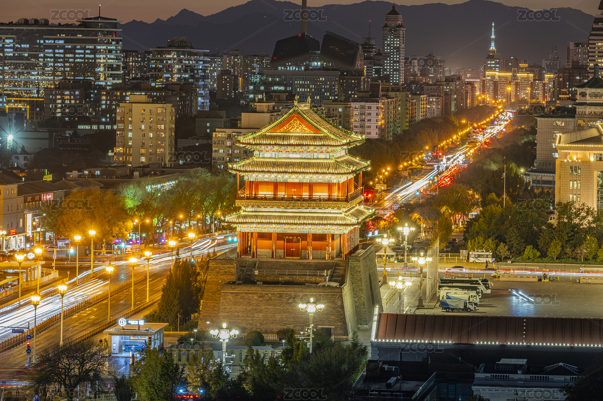 北京正陽(yáng)門城樓高視角夜景（主預(yù)覽-5320870） - 未分類 - 站酷設(shè)計(jì)師元比奧原創(chuàng)素材 - 站酷ZCOOL