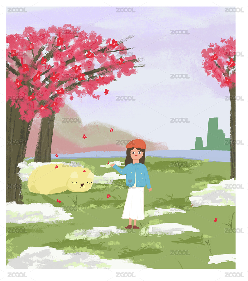 冬眠北極熊和女孩（主預(yù)覽-8084665） - 未分類 - 站酷設(shè)計(jì)師竹la原創(chuàng)素材 - 站酷ZCOOL