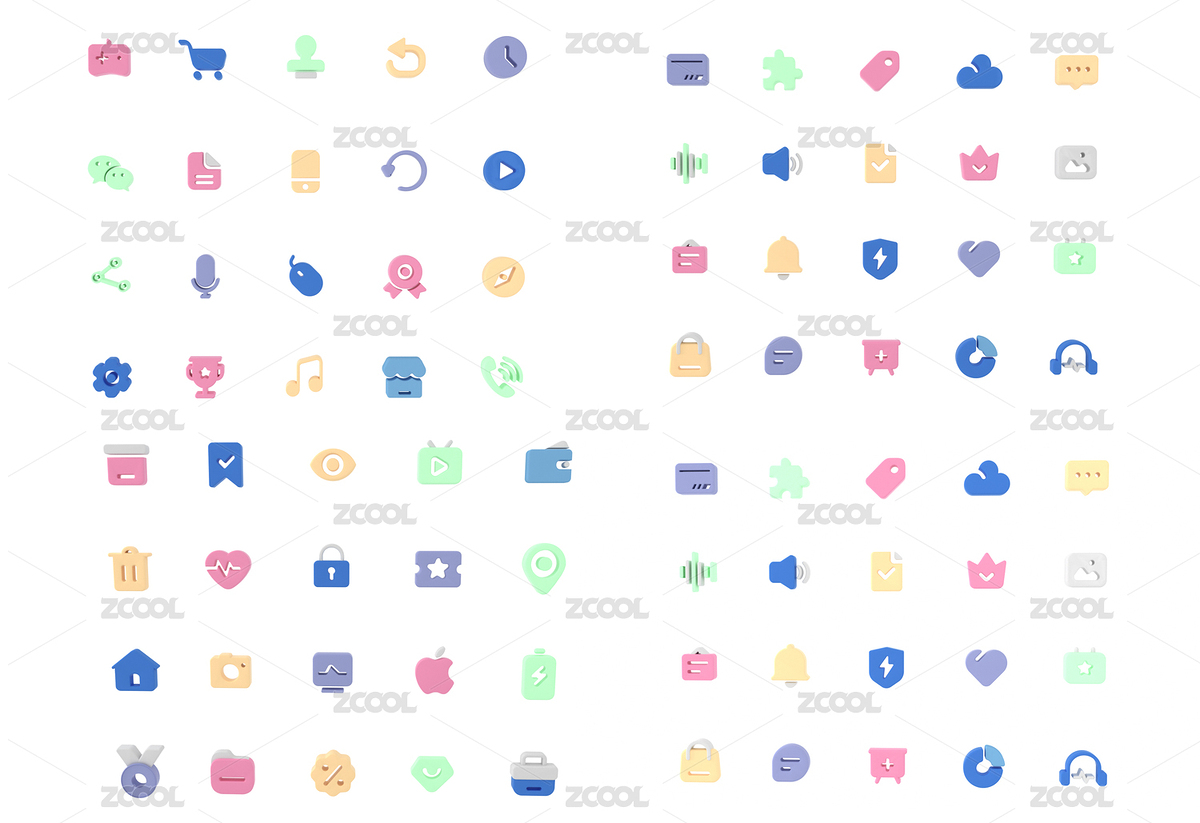 3d圖標集（主預覽-8429971） - 未分類 - 站酷設(shè)計師鈴淋原創(chuàng)素材 - 站酷ZCOOL