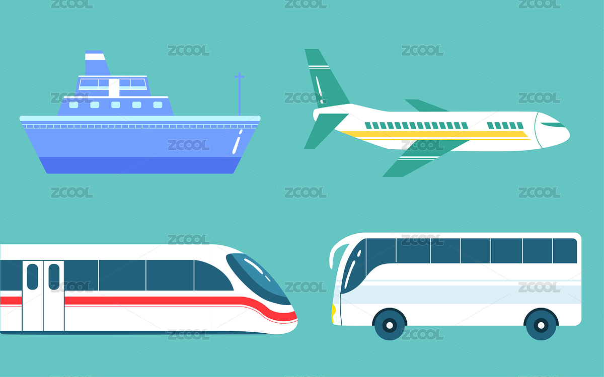 国庆假日出发旅游插画交通工具春运回家海报（主预览-7928139） - 未分类 - 站酷设计师熊伍_原创素材 - 站酷ZCOOL