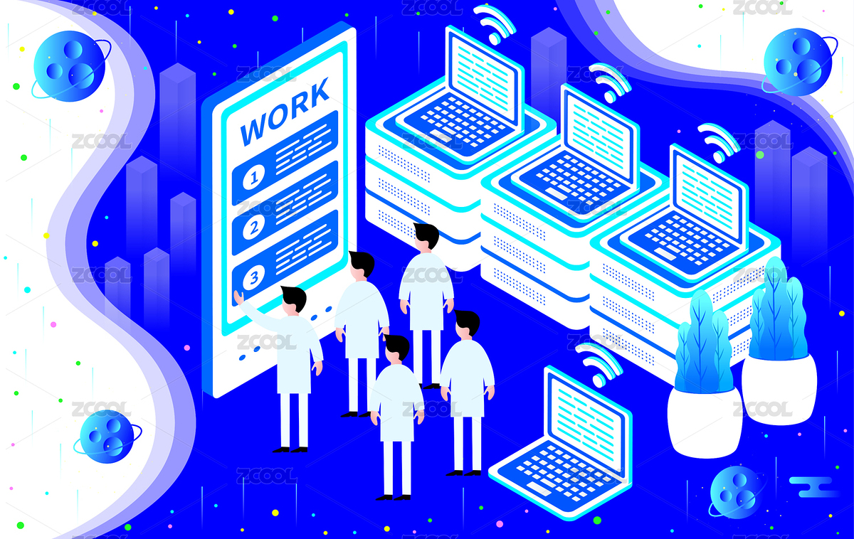 移动互联网商务办公矢量插画（主预览-512221） - 未分类 - 站酷设计师点畅原创素材 - 站酷ZCOOL