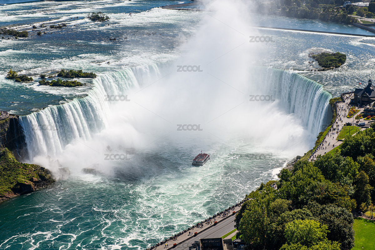 天際塔俯覽加拿大尼亞加拉馬蹄瀑布與游船（主預(yù)覽-12618575） - 未分類 - 站酷設(shè)計(jì)師Hongyang21原創(chuàng)素材 - 站酷ZCOOL