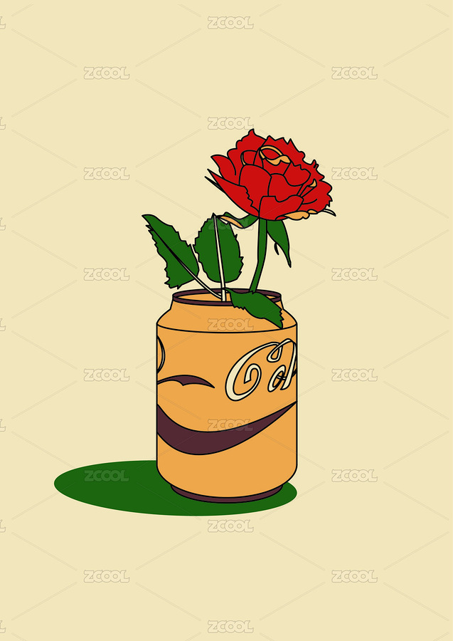 易拉罐小花（主預(yù)覽-1091922） - 未分類 - 站酷設(shè)計師卟啾原創(chuàng)素材 - 站酷ZCOOL