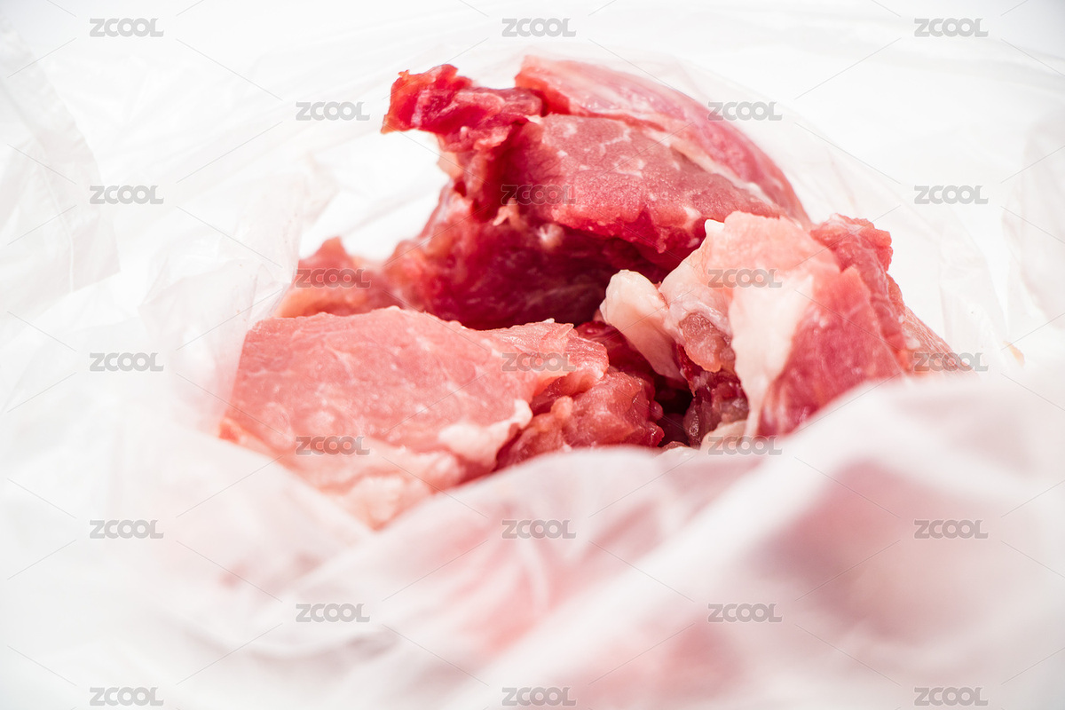 裝在白色塑料袋里的新鮮生豬瘦肉（主預(yù)覽-6975779） - 未分類 - 站酷設(shè)計師菩提子1000原創(chuàng)素材 - 站酷ZCOOL