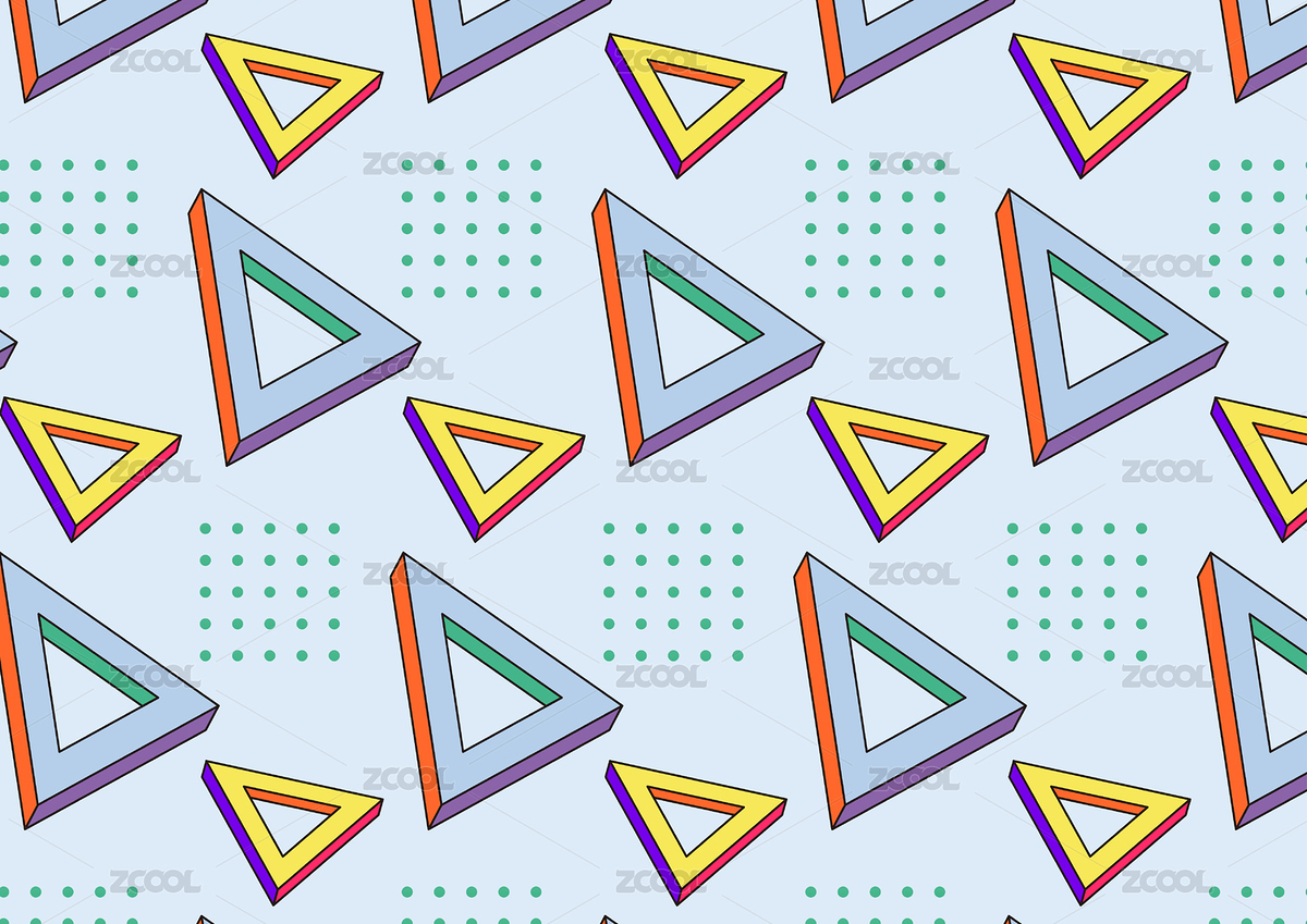 彩色三角形無(wú)縫連續(xù)底紋圖案（主預(yù)覽-1497115） - 未分類 - 站酷設(shè)計(jì)師穎子芳原創(chuàng)素材 - 站酷ZCOOL