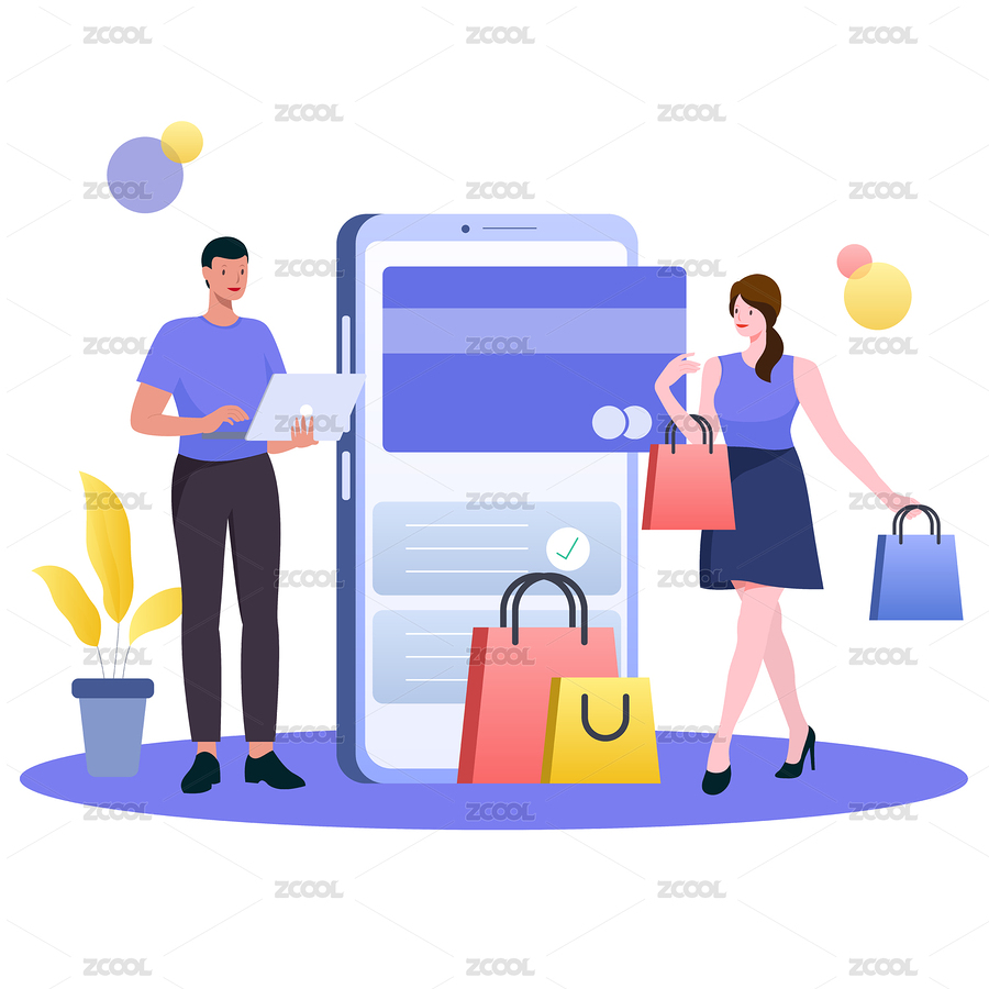 電子商務(wù)線上購(gòu)物（主預(yù)覽-3089190） - 未分類 - 站酷設(shè)計(jì)師KANLIU原創(chuàng)素材 - 站酷ZCOOL