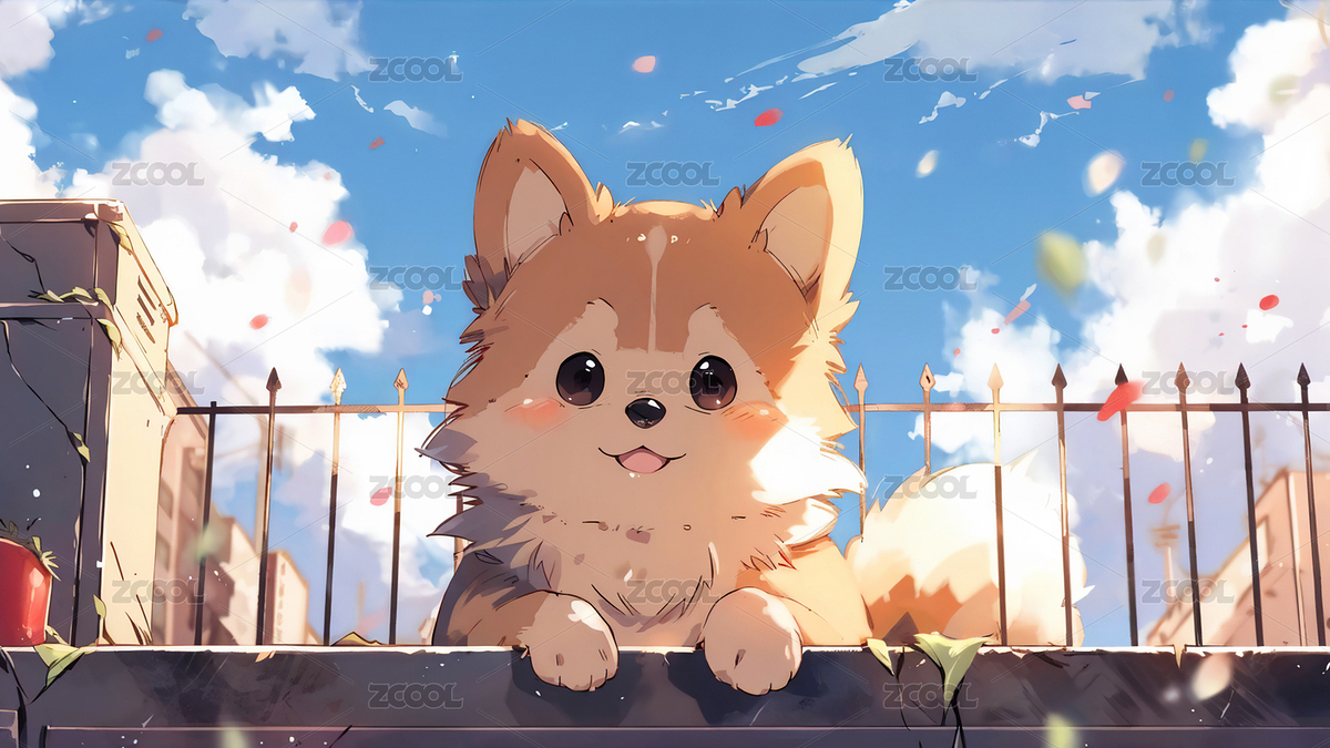 臺(tái)階上的小狗（主預(yù)覽-2823426） - 未分類 - 站酷設(shè)計(jì)師梅路艾姆原創(chuàng)素材 - 站酷ZCOOL