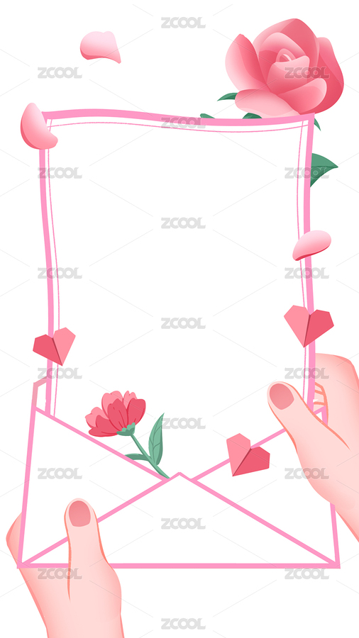 雙手拆開信封后飄出愛心和鮮花（主預覽-2196370） - 未分類 - 站酷設計師暻SAMA原創(chuàng)素材 - 站酷ZCOOL