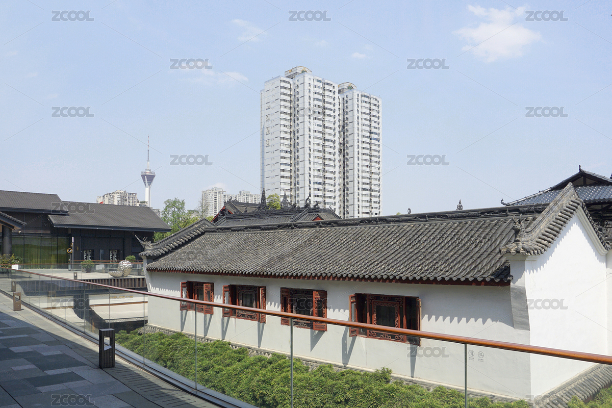 四川成都太古里環(huán)繞的都市禪林大慈寺（主預覽-6235827） - 未分類 - 站酷設(shè)計師無題圖原創(chuàng)素材 - 站酷ZCOOL