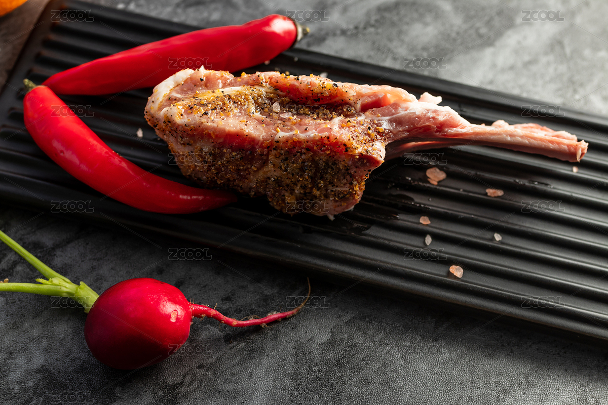 生的羊排放在盤子里（主預覽-4875238） - 未分類 - 站酷設計師御風工作室原創(chuàng)素材 - 站酷ZCOOL