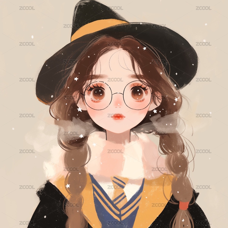 哈利波特打扮的女孩（主預(yù)覽-5072579） - 未分類 - 站酷設(shè)計師Naco｜here原創(chuàng)素材 - 站酷ZCOOL