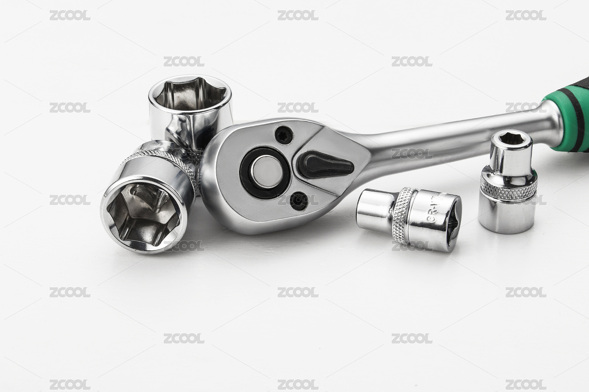 灰色背景中的五金工具扳手和套筒（主预览-7019982） - 未分类 - 站酷设计师云2018原创素材 - 站酷ZCOOL