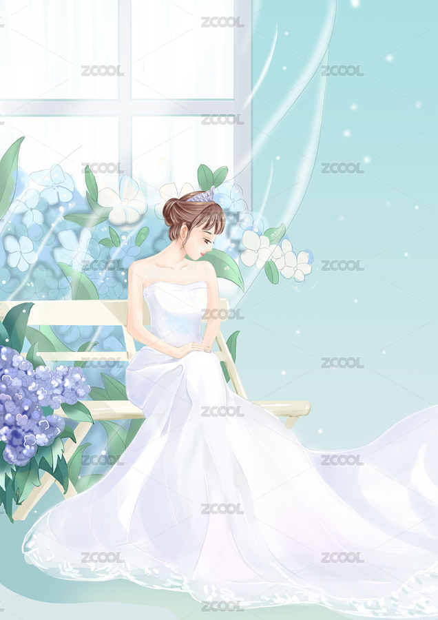 唯美清新少女图（主预览-6410736） - 未分类 - 站酷设计师半调小钥原创素材 - 站酷ZCOOL