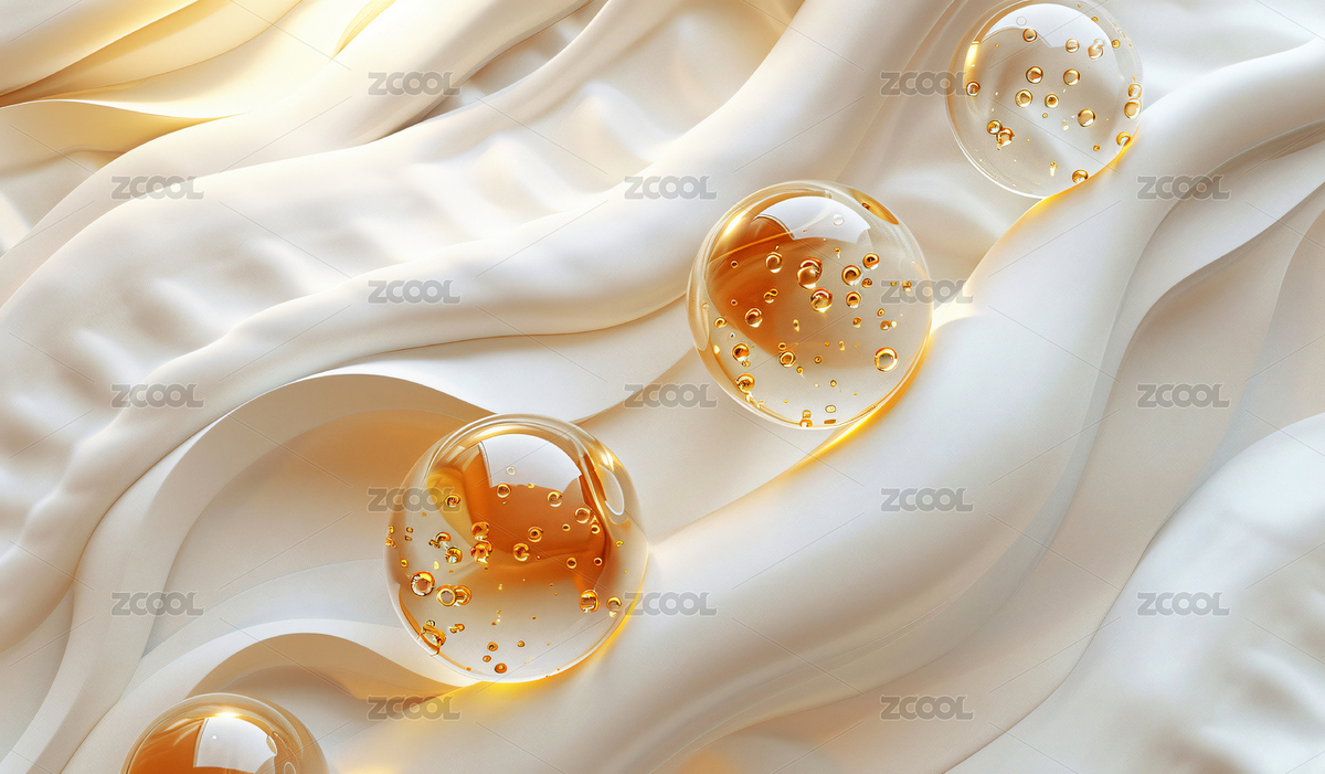 金色凝珠精華細(xì)胞分子渲染（主預(yù)覽-5519614） - 未分類(lèi) - 站酷設(shè)計(jì)師無(wú)敵的設(shè)計(jì)原創(chuàng)素材 - 站酷ZCOOL