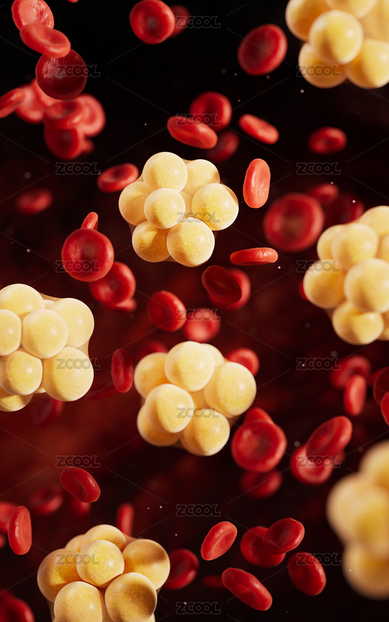 血液中的脂肪組織三維渲染（主預(yù)覽-12618278） - 未分類 - 站酷設(shè)計師VinkFan原創(chuàng)素材 - 站酷ZCOOL