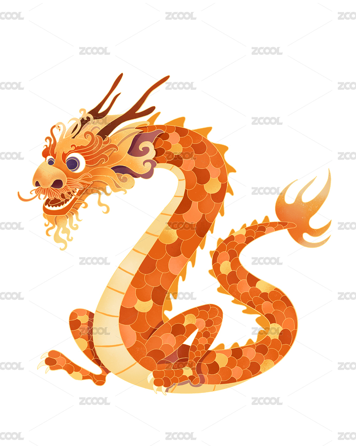 简约创意龙年中国龙插画（主预览-4324826） - 未分类 - 站酷设计师之一丶Design原创素材 - 站酷ZCOOL