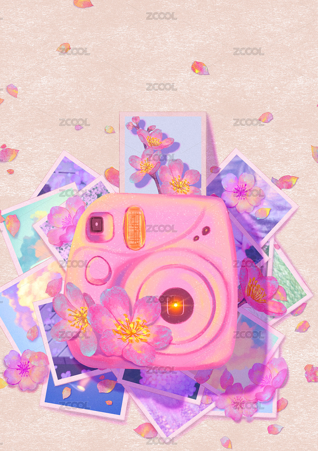 春日陽光下照相機花朵照片記錄美好時光（主預覽-3224033） - 未分類 - 站酷設計師卡樂筠原創(chuàng)素材 - 站酷ZCOOL