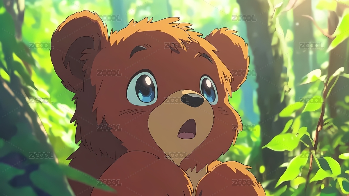 復古日漫可愛萌小動物大眼睛棕熊漫畫（主預覽-6267101） - 未分類 - 站酷設計師DEX2011原創(chuàng)素材 - 站酷ZCOOL