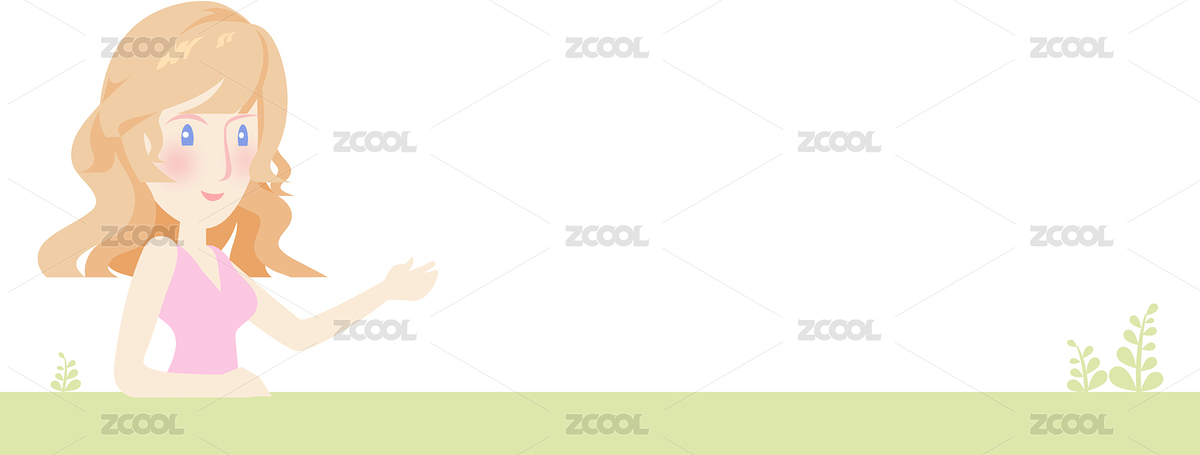 金發(fā)美女半身卡通扁平矢量藝術插畫（主預覽-735179） - 未分類 - 站酷設計師阿啦瓊原創(chuàng)素材 - 站酷ZCOOL