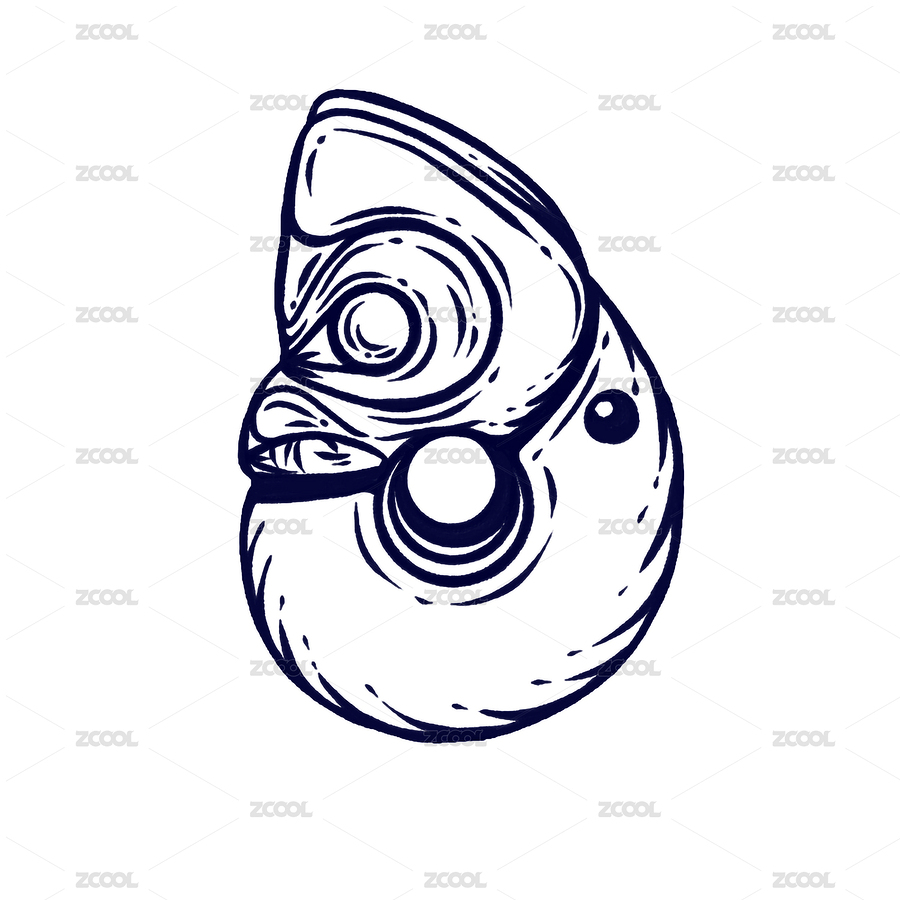 遼寧省博物館文物紅山玉豬龍版畫國潮插畫（主預覽-1998706） - 未分類 - 站酷設計師吉祥魚原創(chuàng)素材 - 站酷ZCOOL