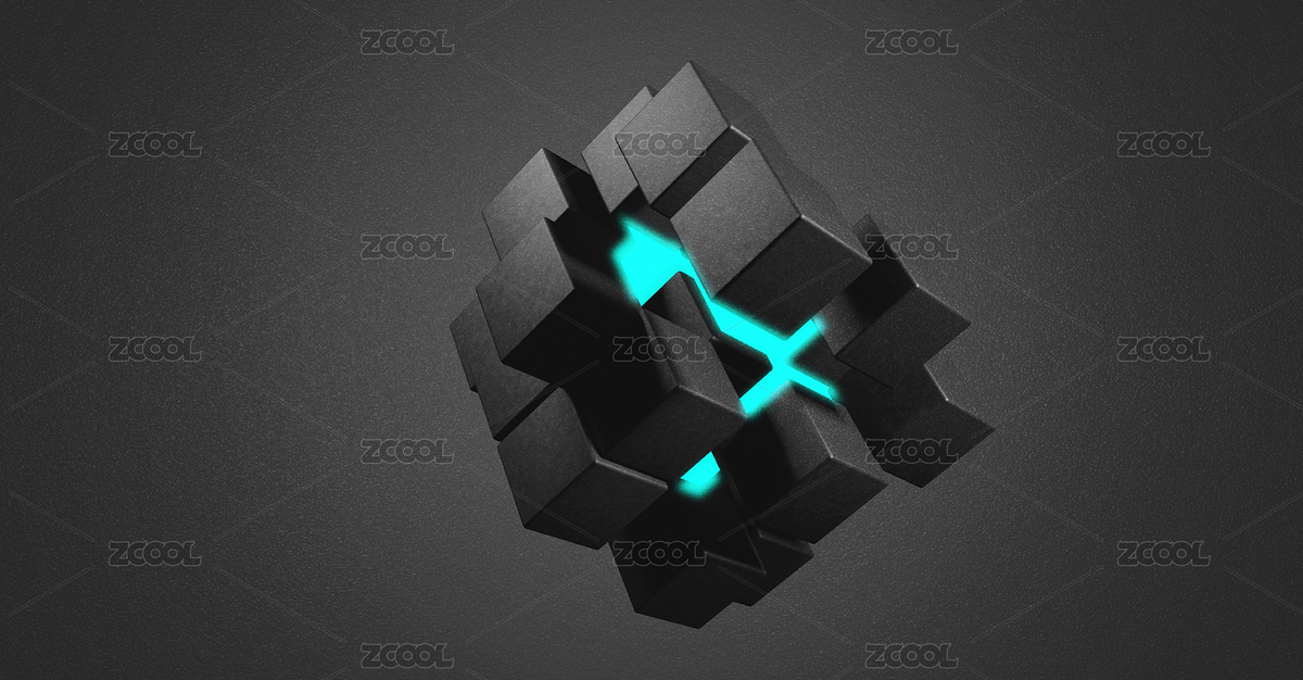 黑色磨砂發(fā)光魔方創(chuàng)意背景（主預(yù)覽-7674894） - 未分類 - 站酷設(shè)計(jì)師WUWUDEFENSI原創(chuàng)素材 - 站酷ZCOOL