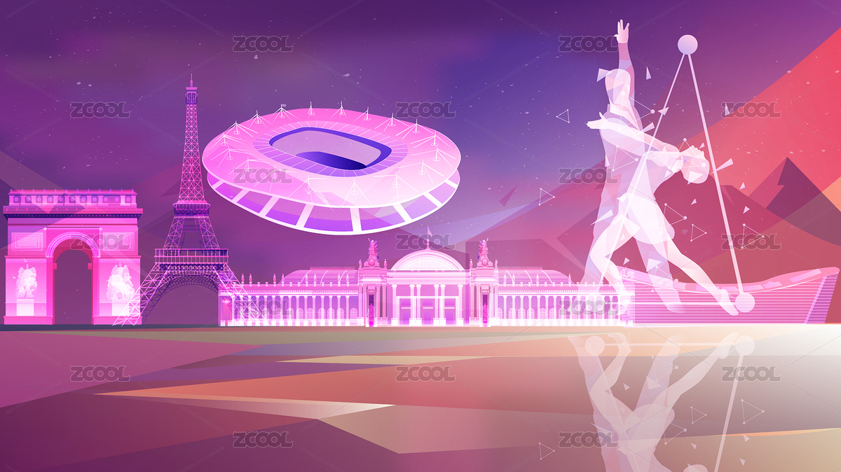 巴黎奧運會城市地標(biāo)建筑體育舞蹈（主預(yù)覽-5024729） - 未分類 - 站酷設(shè)計師Connie康妮原創(chuàng)素材 - 站酷ZCOOL