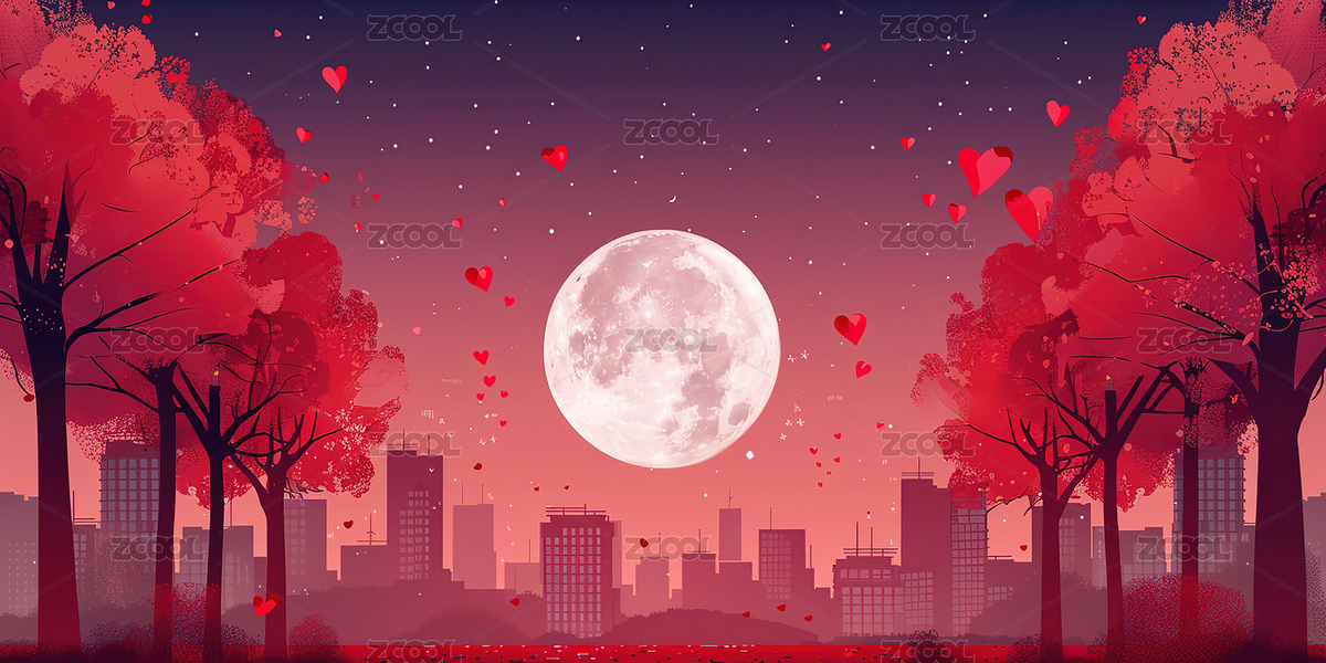 紅色風(fēng)中的月亮與月亮（主預(yù)覽-8138532） - 未分類 - 站酷設(shè)計(jì)師Caiqingping6原創(chuàng)素材 - 站酷ZCOOL
