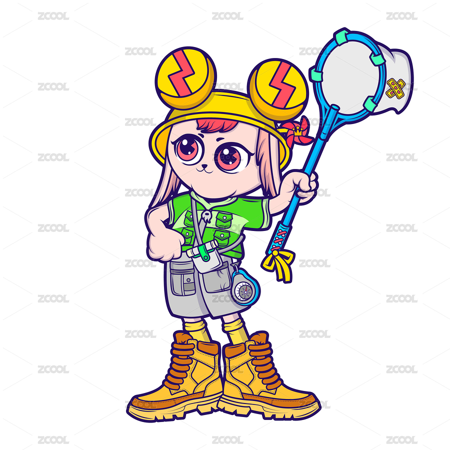 潮流插畫(huà)一只帶著指南針探險(xiǎn)的小兔子（主預(yù)覽-4903824） - 未分類(lèi) - 站酷設(shè)計(jì)師立青插畫(huà)原創(chuàng)素材 - 站酷ZCOOL