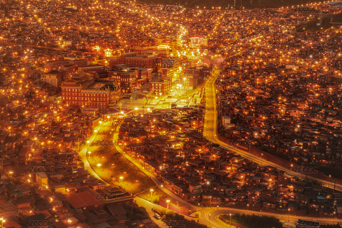 中国四川色达五明佛学院夜景（主预览-12287819） - 未分类 - 站酷设计师dalehall原创素材 - 站酷ZCOOL