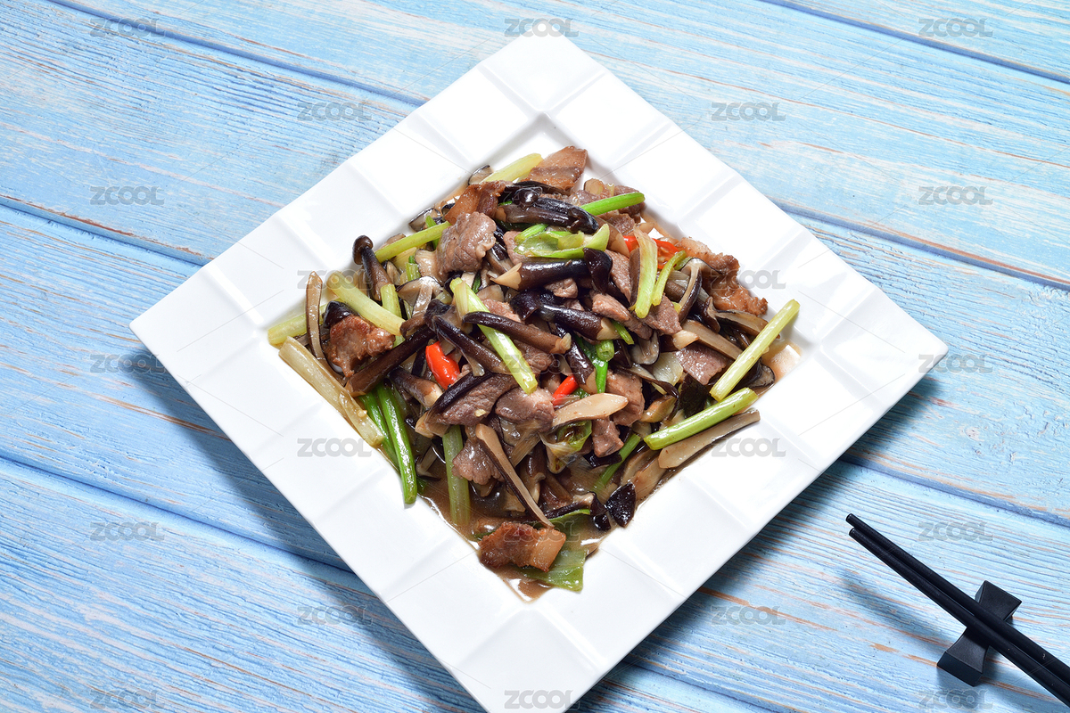 一盤芹菜黑皮雞樅菇炒肉片（主預(yù)覽-1199278） - 未分類 - 站酷設(shè)計師云從影原創(chuàng)素材 - 站酷ZCOOL
