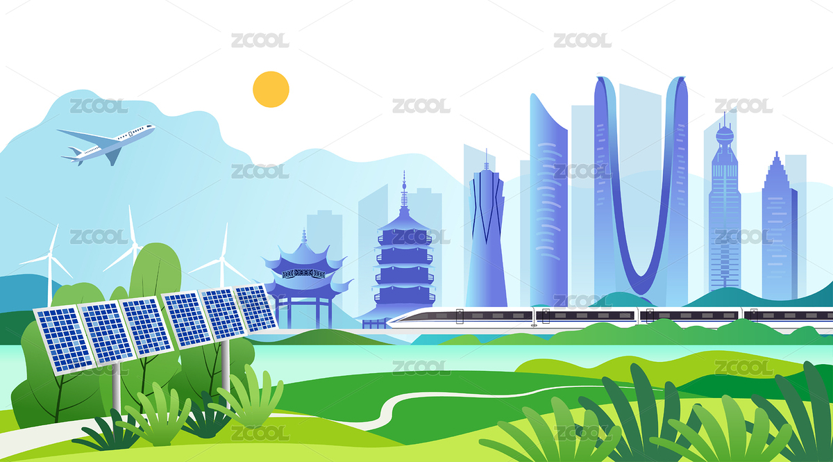 中国浙江杭州城市旅游天际线矢量插画（主预览-5590779） - 未分类 - 站酷设计师chuangmei2008原创素材 - 站酷ZCOOL