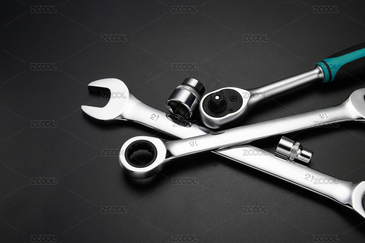 黑色背景中的扳手和套筒（主预览-4844684） - 未分类 - 站酷设计师云2018原创素材 - 站酷ZCOOL