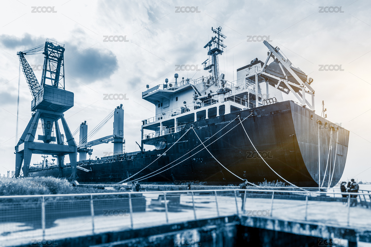 貨運(yùn)集裝箱船在港口。（主預(yù)覽-3074301） - 未分類 - 站酷設(shè)計師fanjianhua原創(chuàng)素材 - 站酷ZCOOL