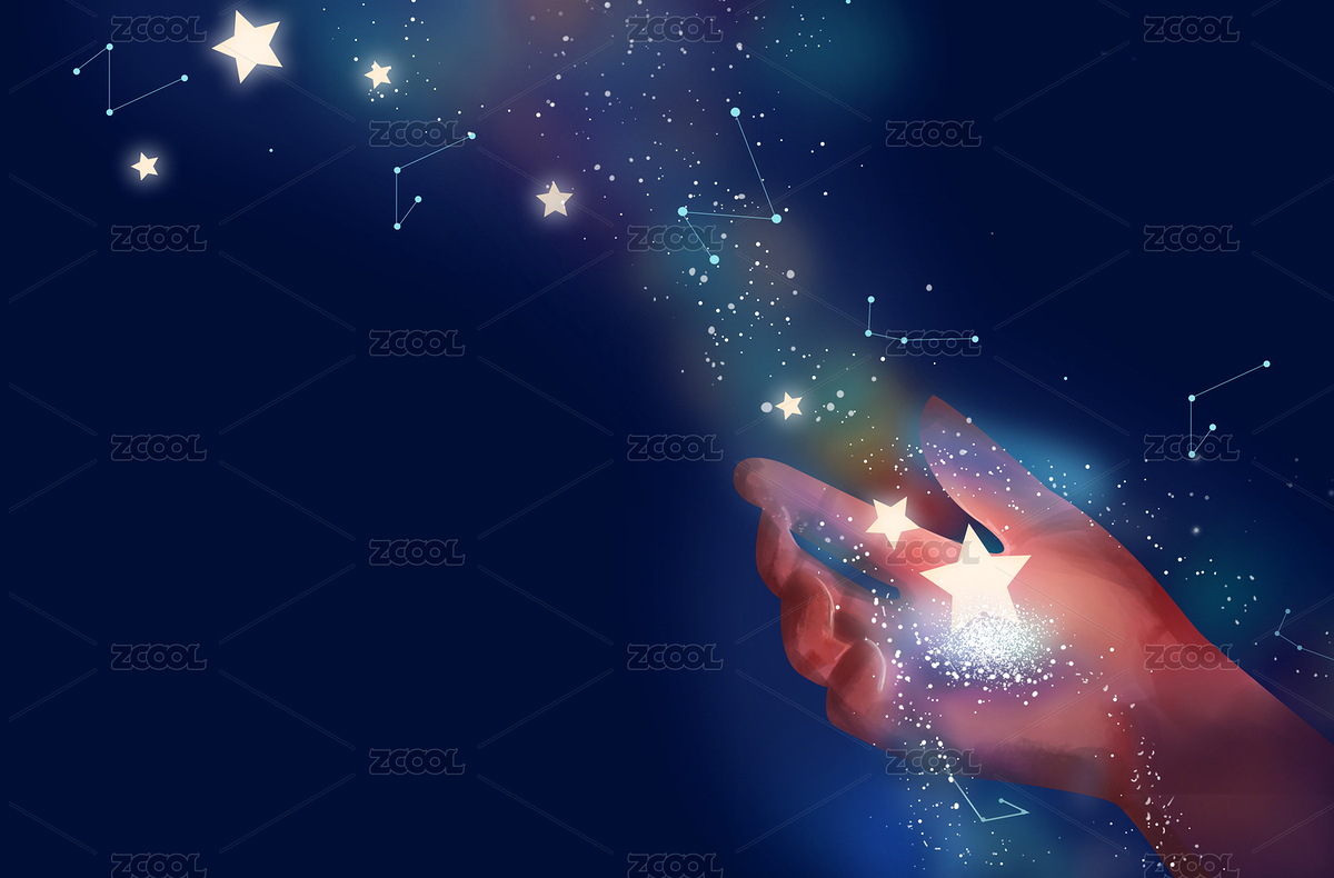 浪漫星空之手（主预览-4661252） - 未分类 - 站酷设计师速写84原创素材 - 站酷ZCOOL