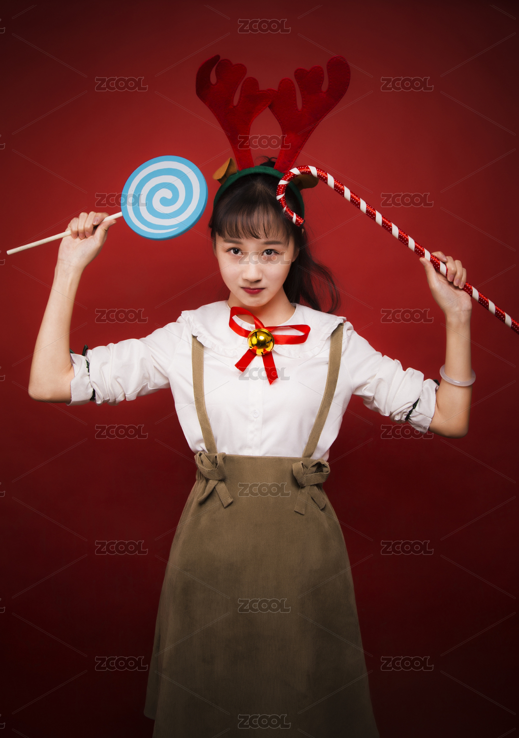 圣诞节美女人像摄影