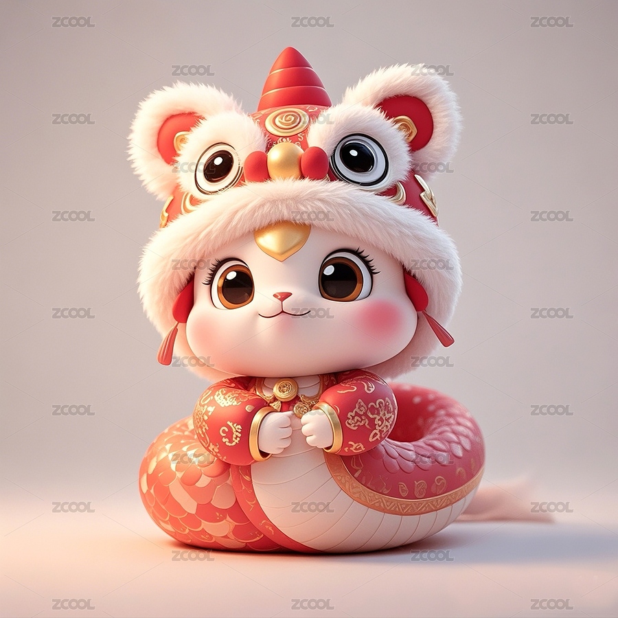 新年蛇年元旦卡通3d小蛇（主預(yù)覽-4483885） - 未分類(lèi) - 站酷設(shè)計(jì)師霧失樓臺(tái)的記憶原創(chuàng)素材 - 站酷ZCOOL