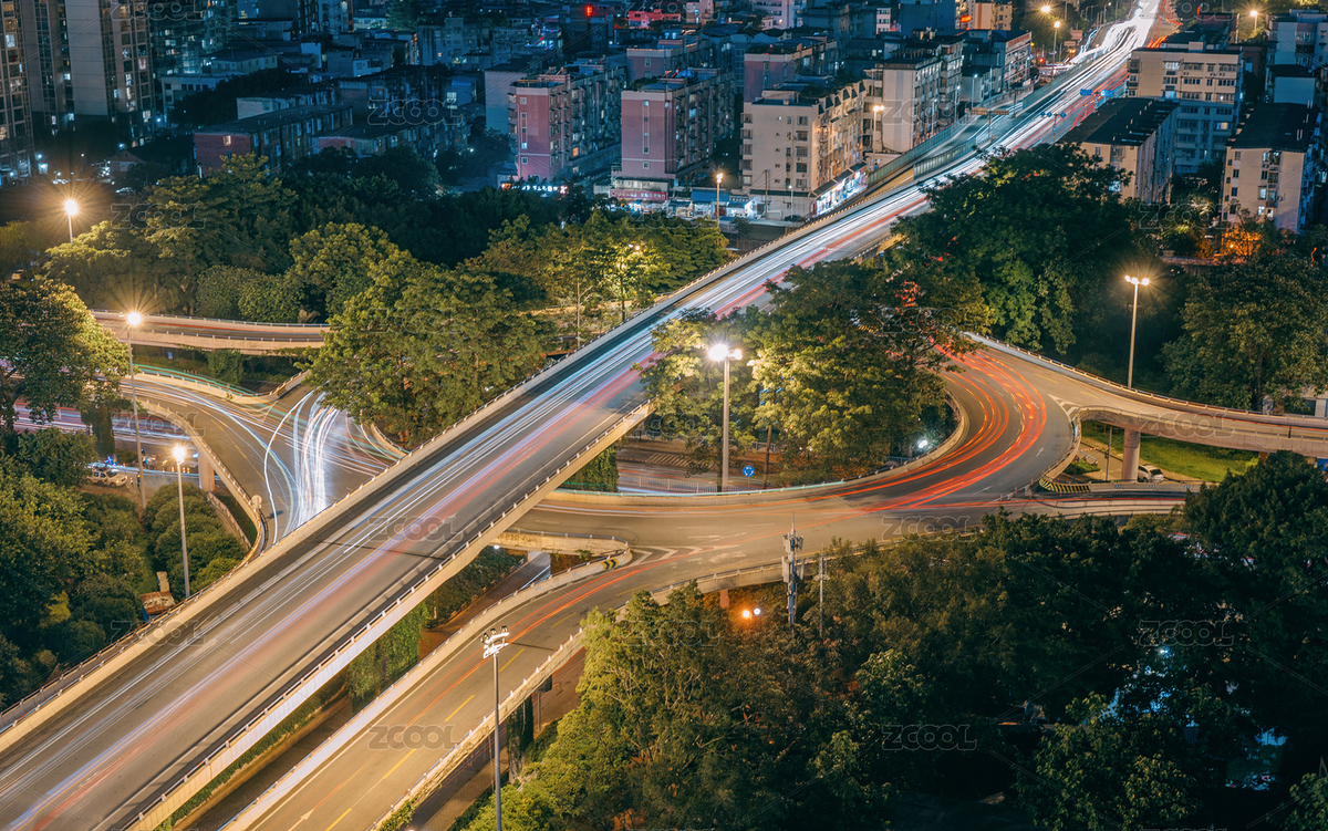 廣西柳州市譚中立交橋車流夜景（主預(yù)覽-457000） - 未分類 - 站酷設(shè)計師BrokenArcs原創(chuàng)素材 - 站酷ZCOOL