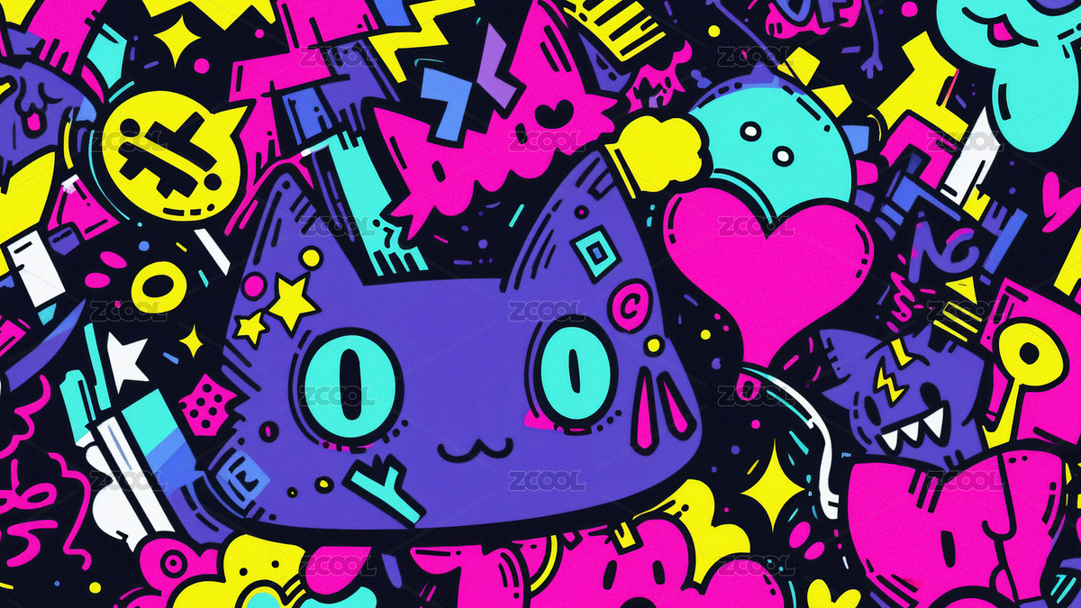 卡通猫咪（主预览-4015306） - 未分类 - 站酷设计师梅路艾姆原创素材 - 站酷ZCOOL